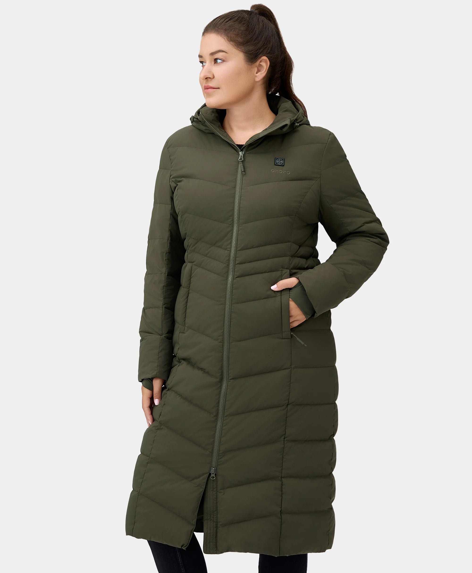 SOHO Women's Heated Down Parka Jacket, Thumbnail 19