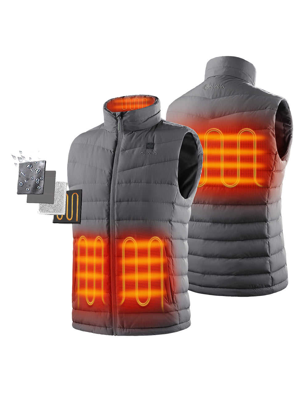 Men's Heated Lightweight Down Vest, Thumbnail 16