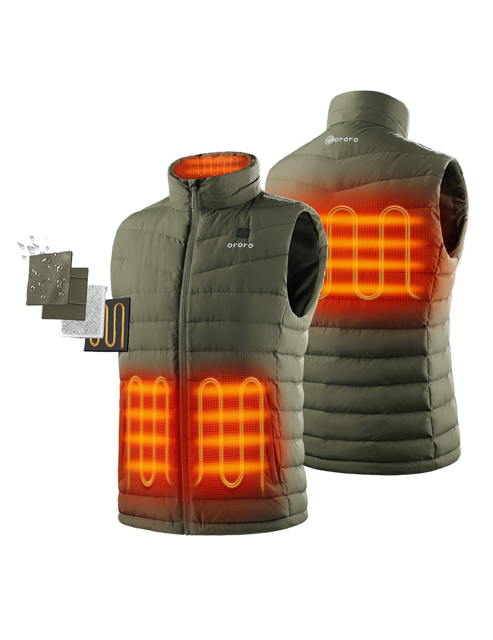 Men's Heated Lightweight Down Vest, Thumbnail 31