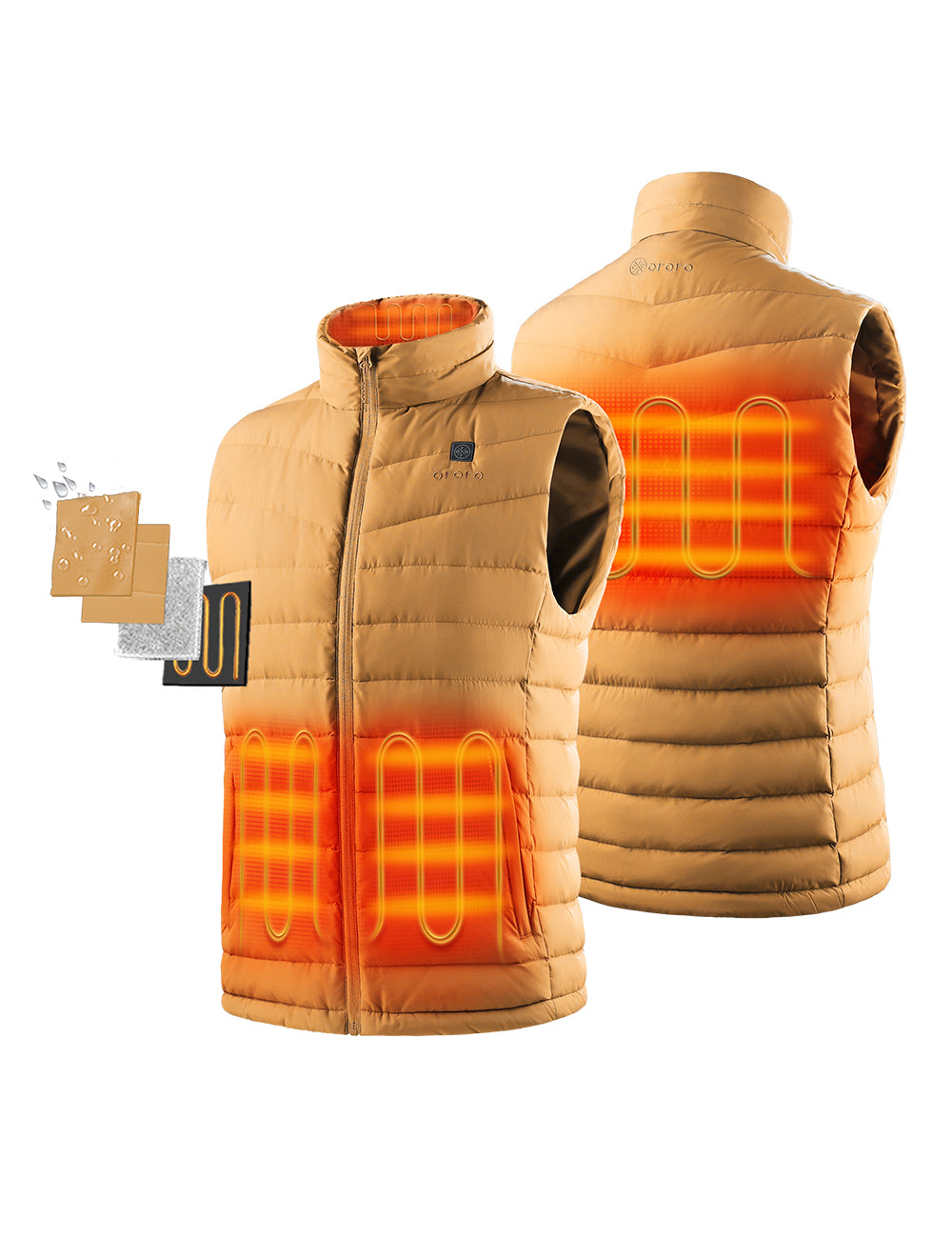 Men's Heated Lightweight Down Vest, Thumbnail 22