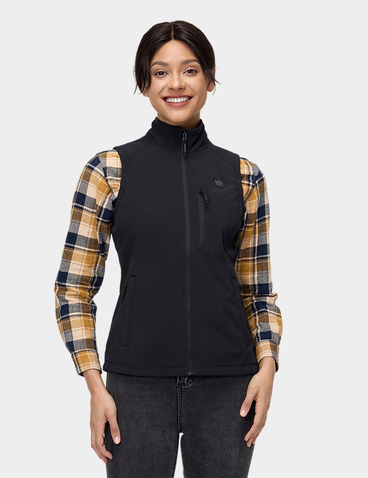 Women's Heated Softshell Vest - Lower Back Heating