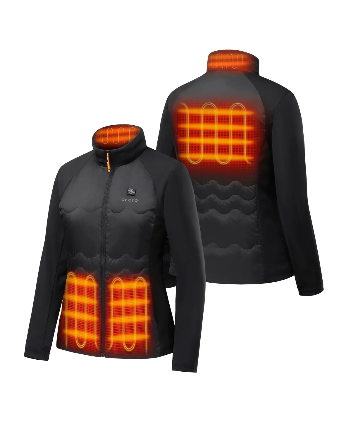 4 Heating zones: ?left & right pockets, mid-back and collar