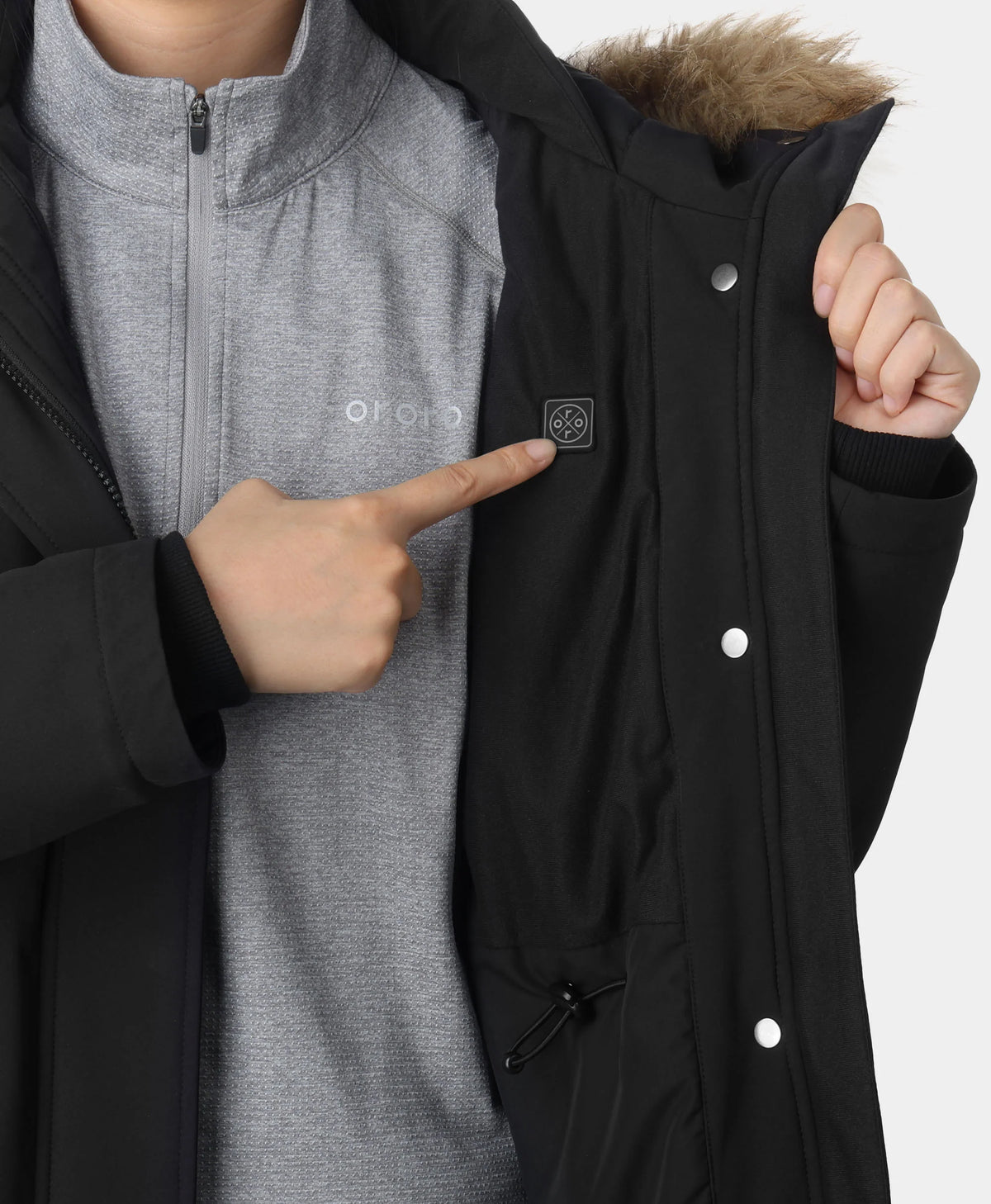 Engadin Women’s 4-Zone Classic Heated Parka Jacket, Thumbnail 7
