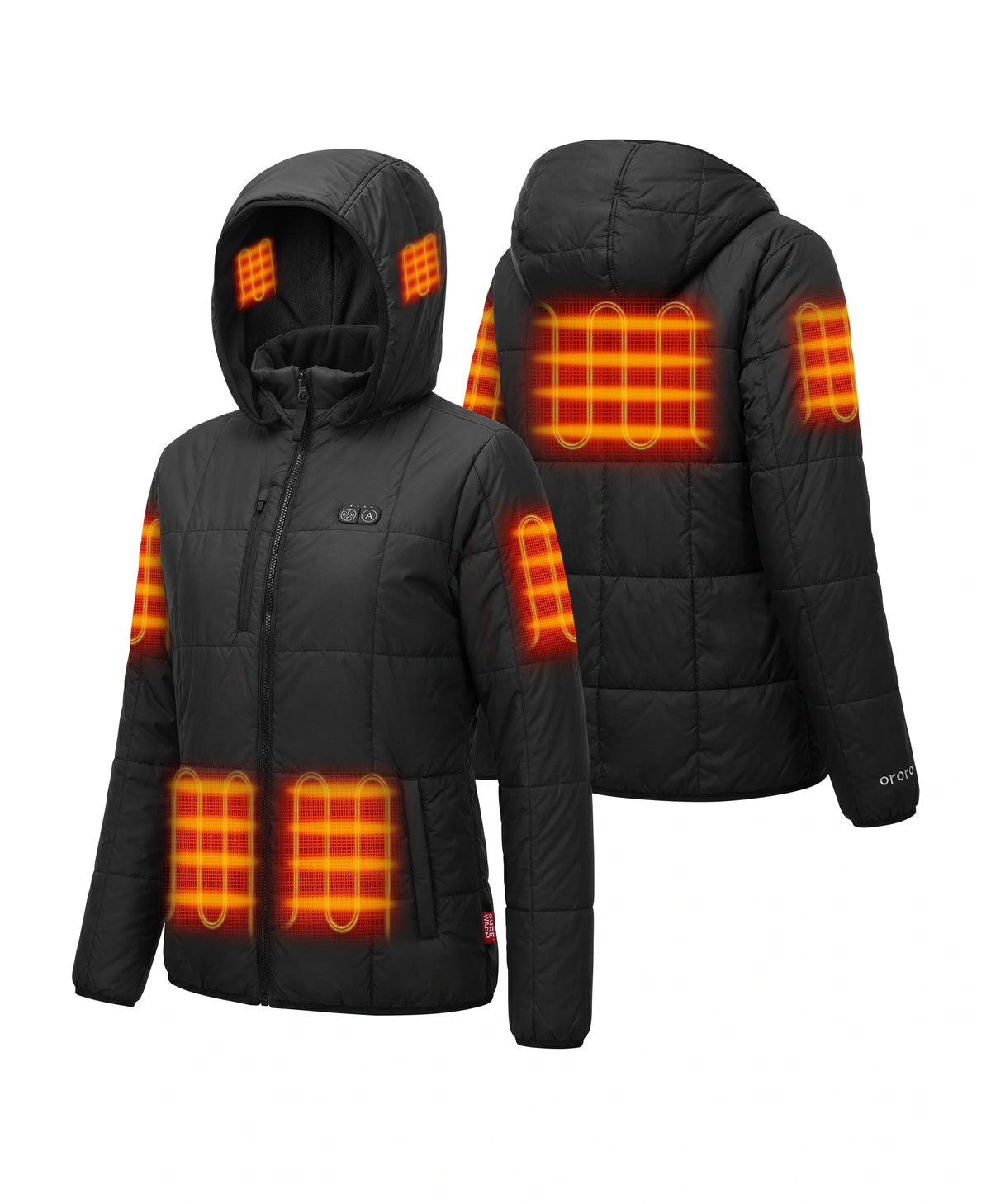 Overland Women's 7-Zone Heated Box Quilted Jacket with Heated Hood