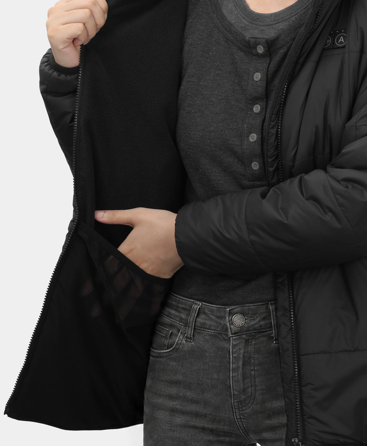 Overland Women's 7-Zone Heated Box Quilted Jacket with Heated Hood, Thumbnail 5