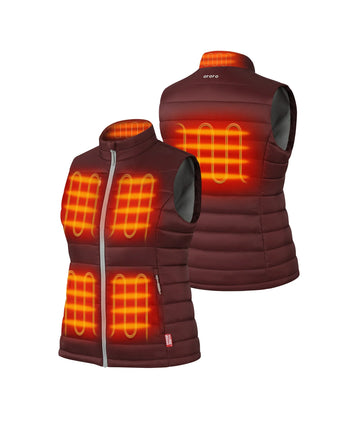 6 heating zones (left & right hand pockets, left & right chest, mid-back, collar)