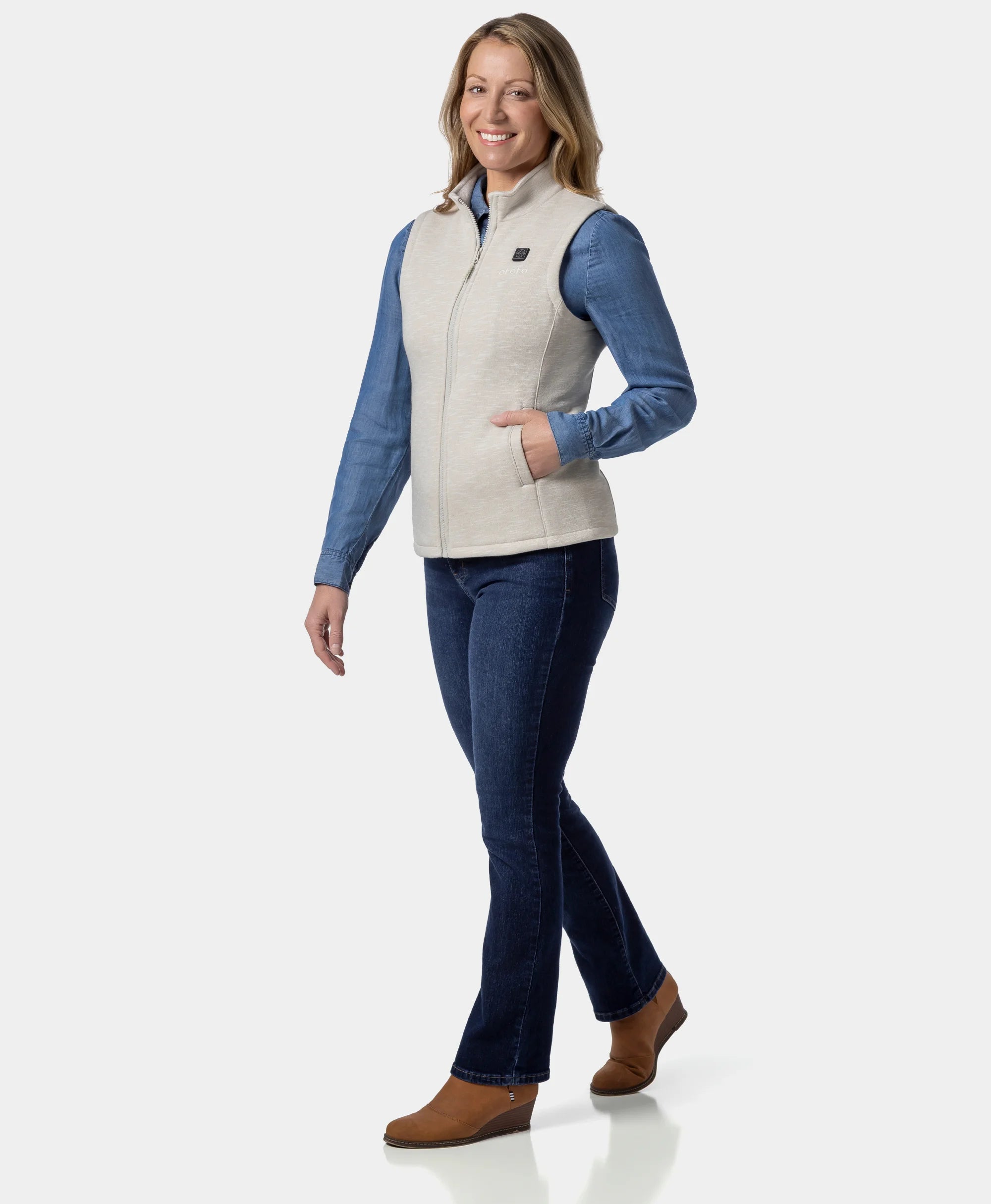 Women's Heated Fleece Vest, Thumbnail 22