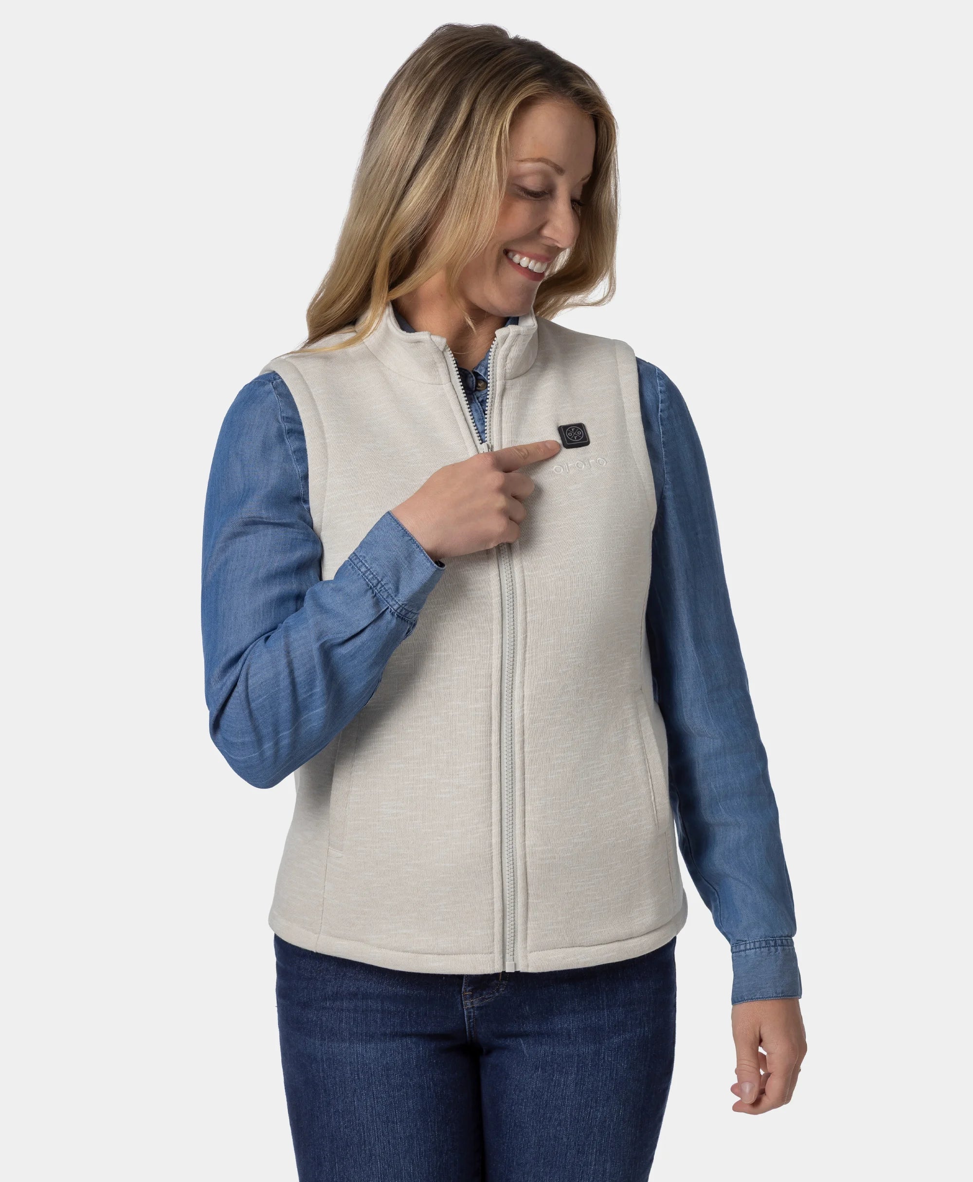 Women's Heated Fleece Vest, Thumbnail 20