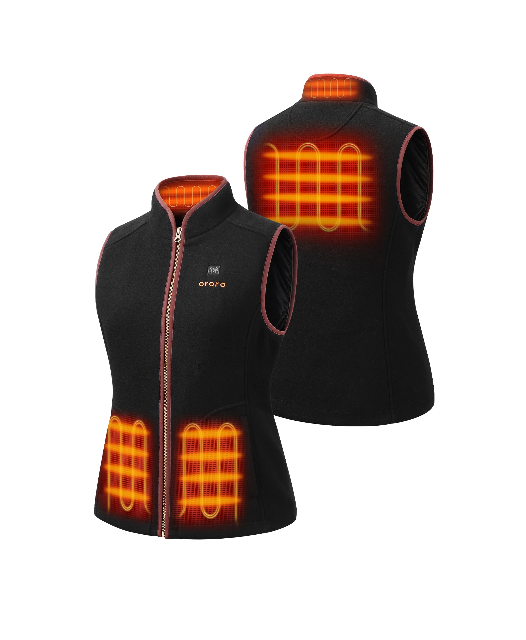 Ascot Women's 4-Zone Heated Wool Vest, Thumbnail 2