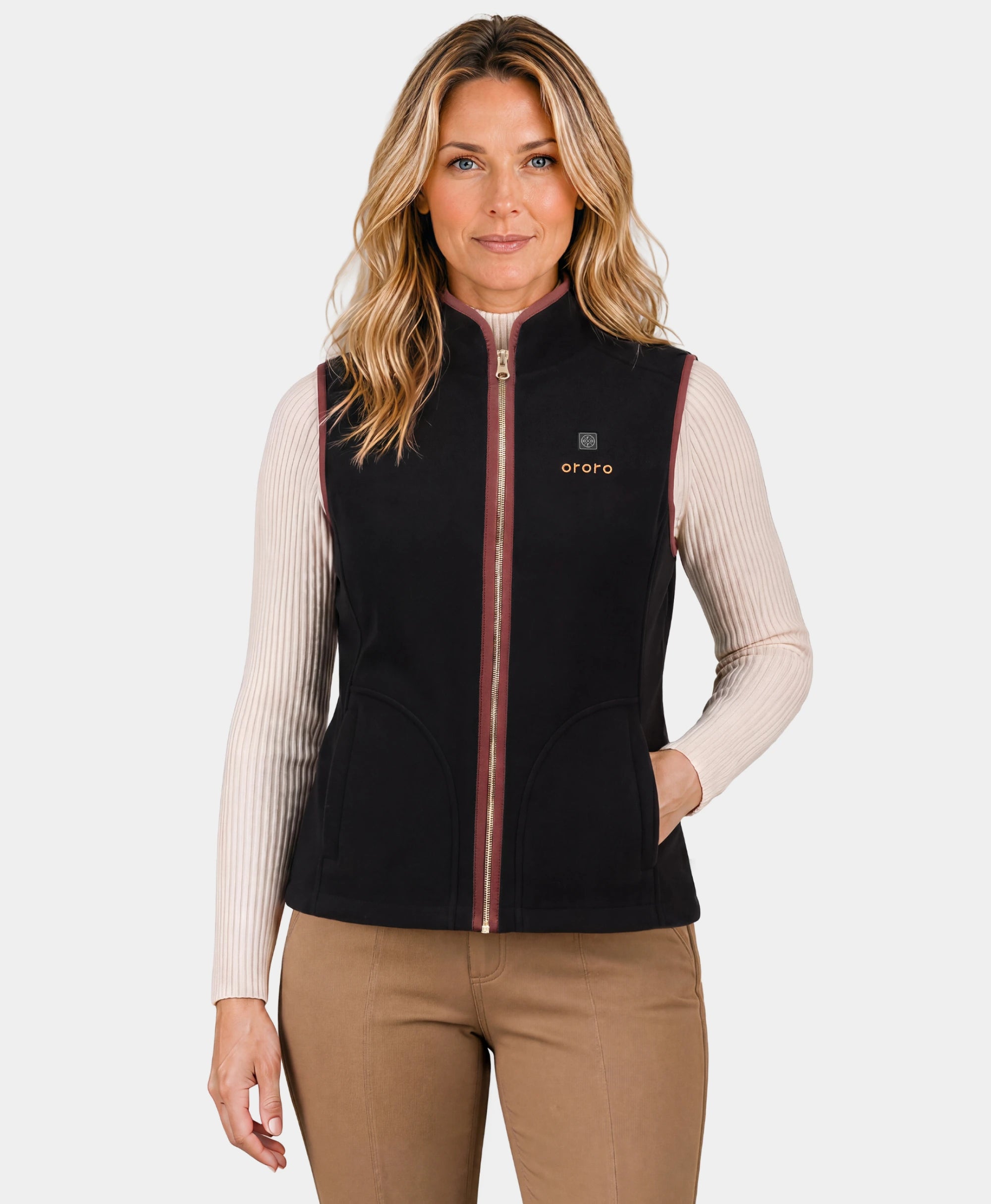 Ascot Women's 4-Zone Heated Wool Vest, Thumbnail 1