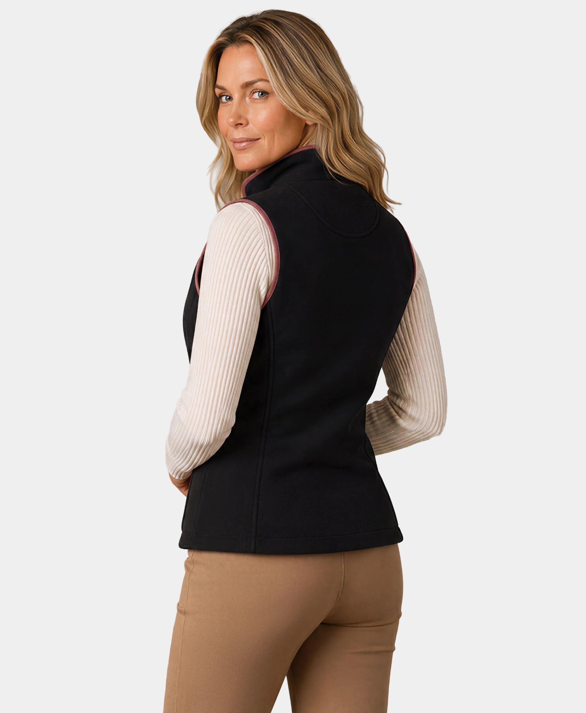 Ascot Women's 4-Zone Heated Wool Vest, Thumbnail 4