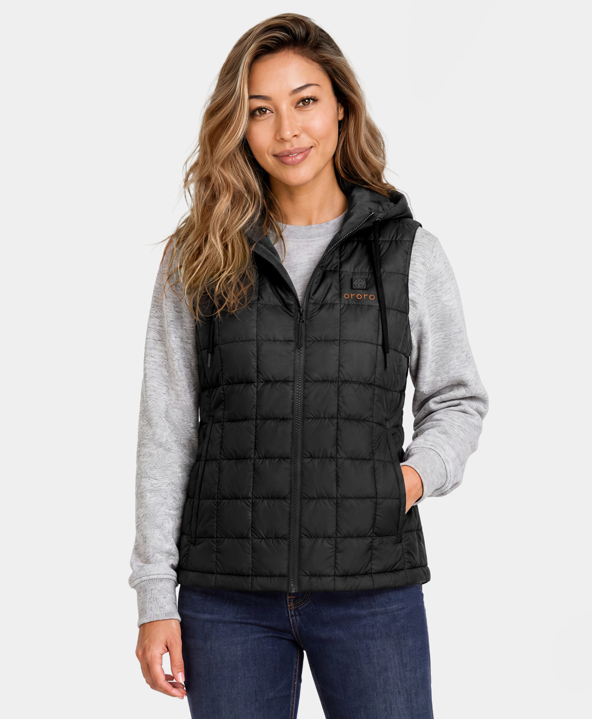 PuffLyte Gilet Chauffant Femme à Capuche et 4 Zones