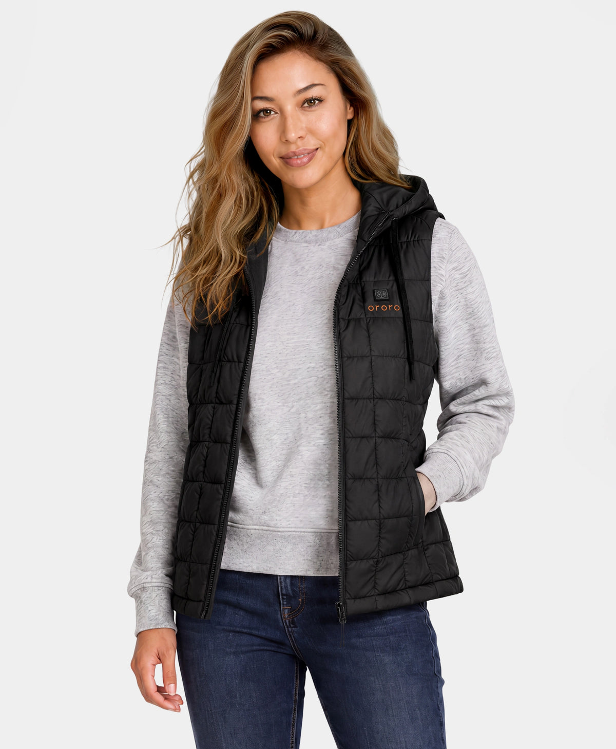 PuffLyte Gilet Chauffant Femme à Capuche et 4 Zones