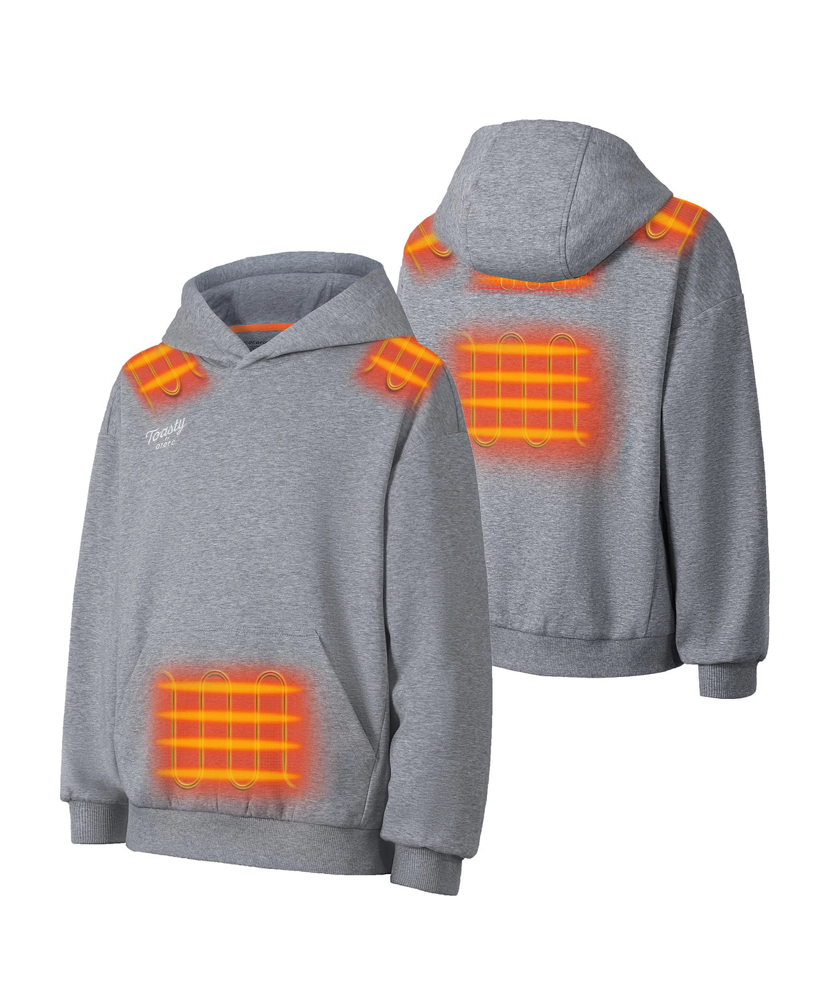 Toasty Kids' 5-Zone Heated Pullover Hoodie, Thumbnail 2
