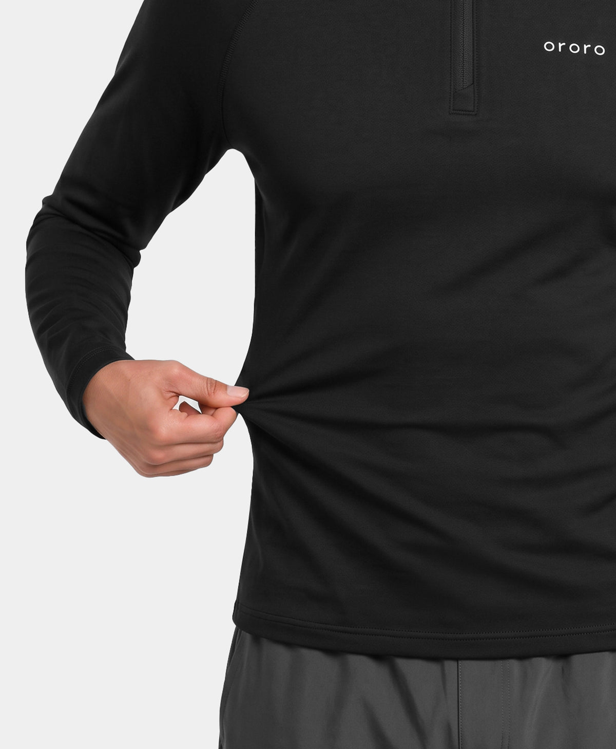 Men's 2-Zone Qtr Zip Heated Baselayer Top, Thumbnail 11