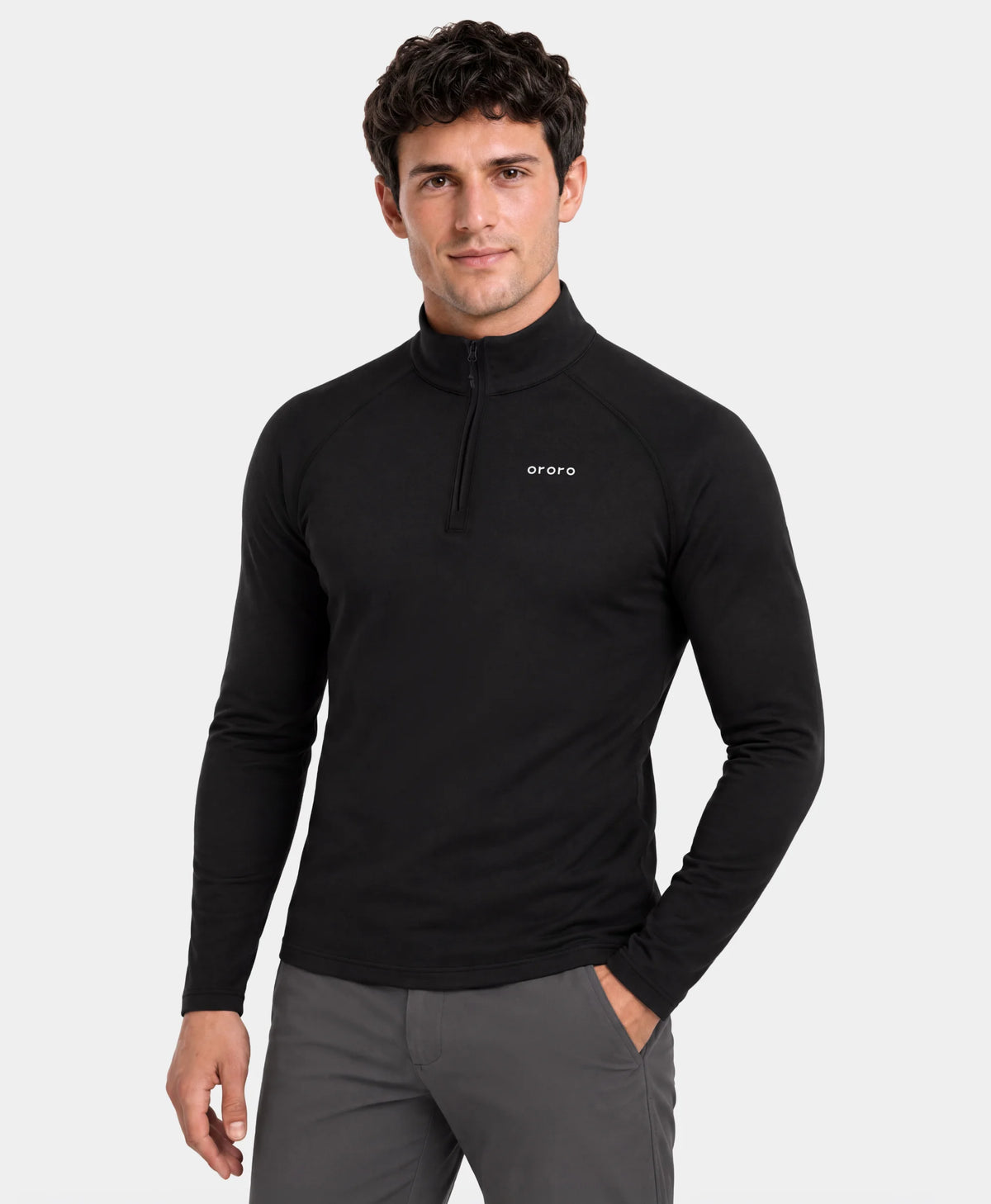 Men's 2-Zone Qtr Zip Heated Baselayer Top, Thumbnail 6