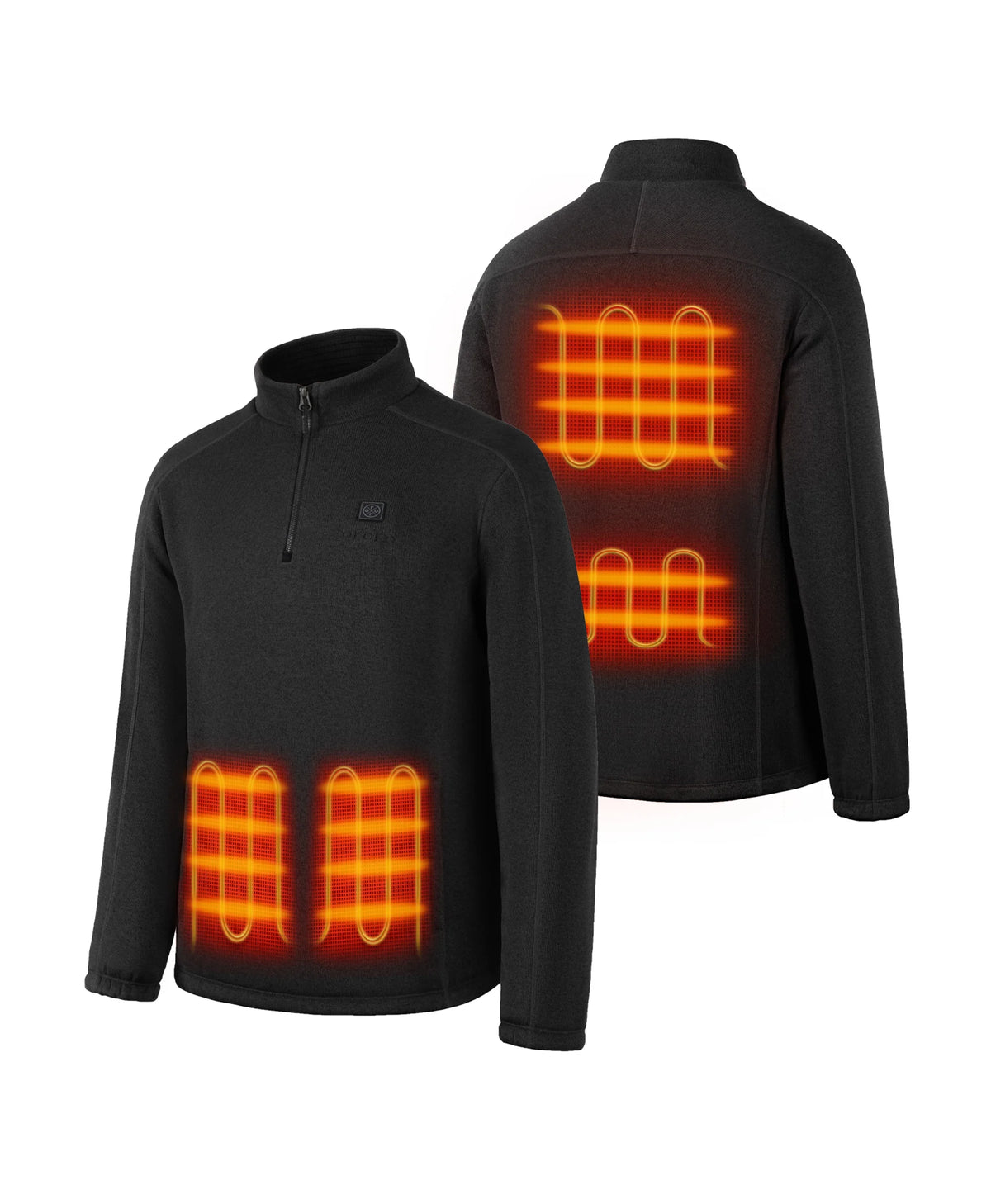 Augusta Herren Beheizbare Strickfleecejacke mit 1/4-Reißverschluss und 4 Heizzonen
