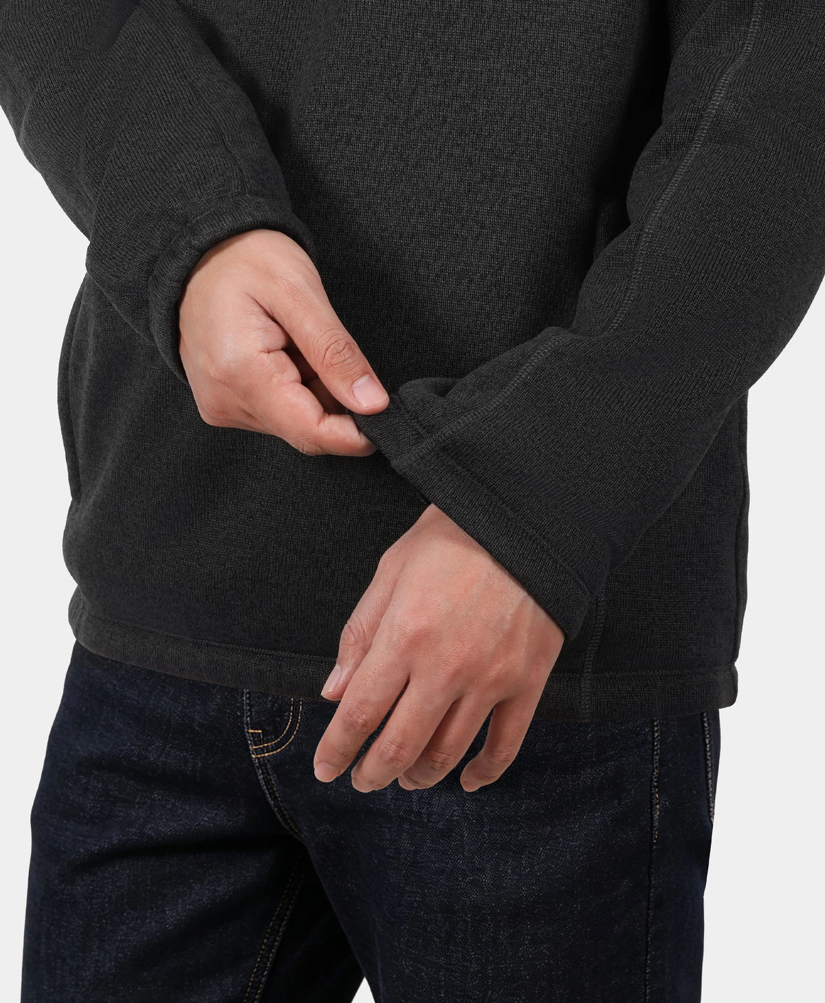 Augusta Herren Beheizbare Strickfleecejacke mit 1/4-Reißverschluss und 4 Heizzonen