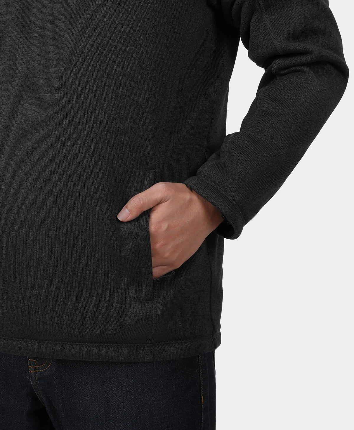 Augusta Herren Beheizbare Strickfleecejacke mit 1/4-Reißverschluss und 4 Heizzonen