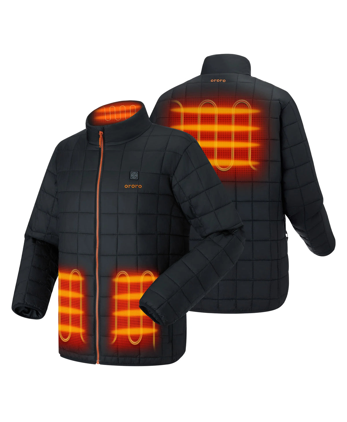4 Heating Zones (Left & Right Hand Pockets, Mid-Back, and Collar)
