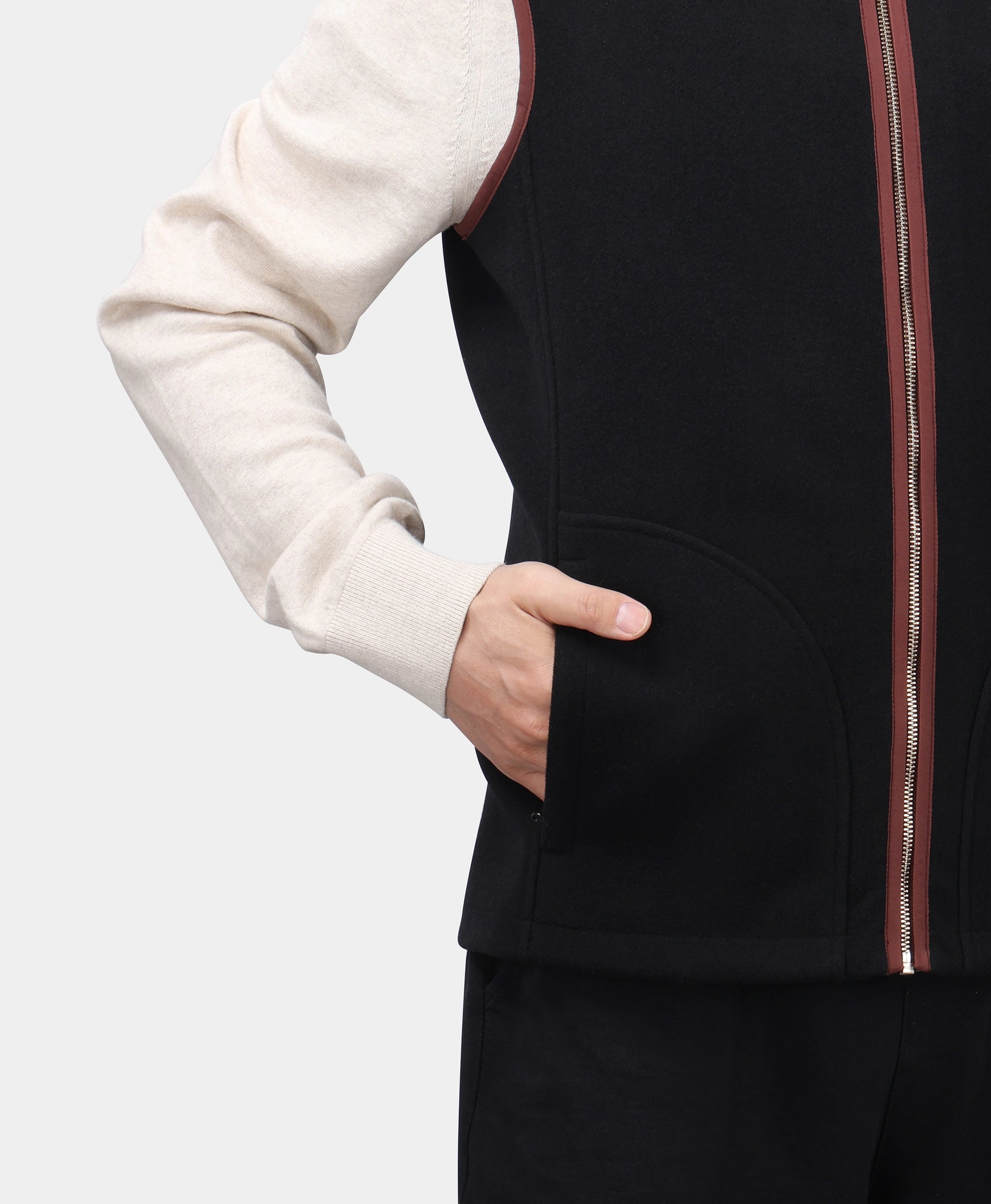 Ascot Men's 4-Zone Heated Wool Vest, Thumbnail 6