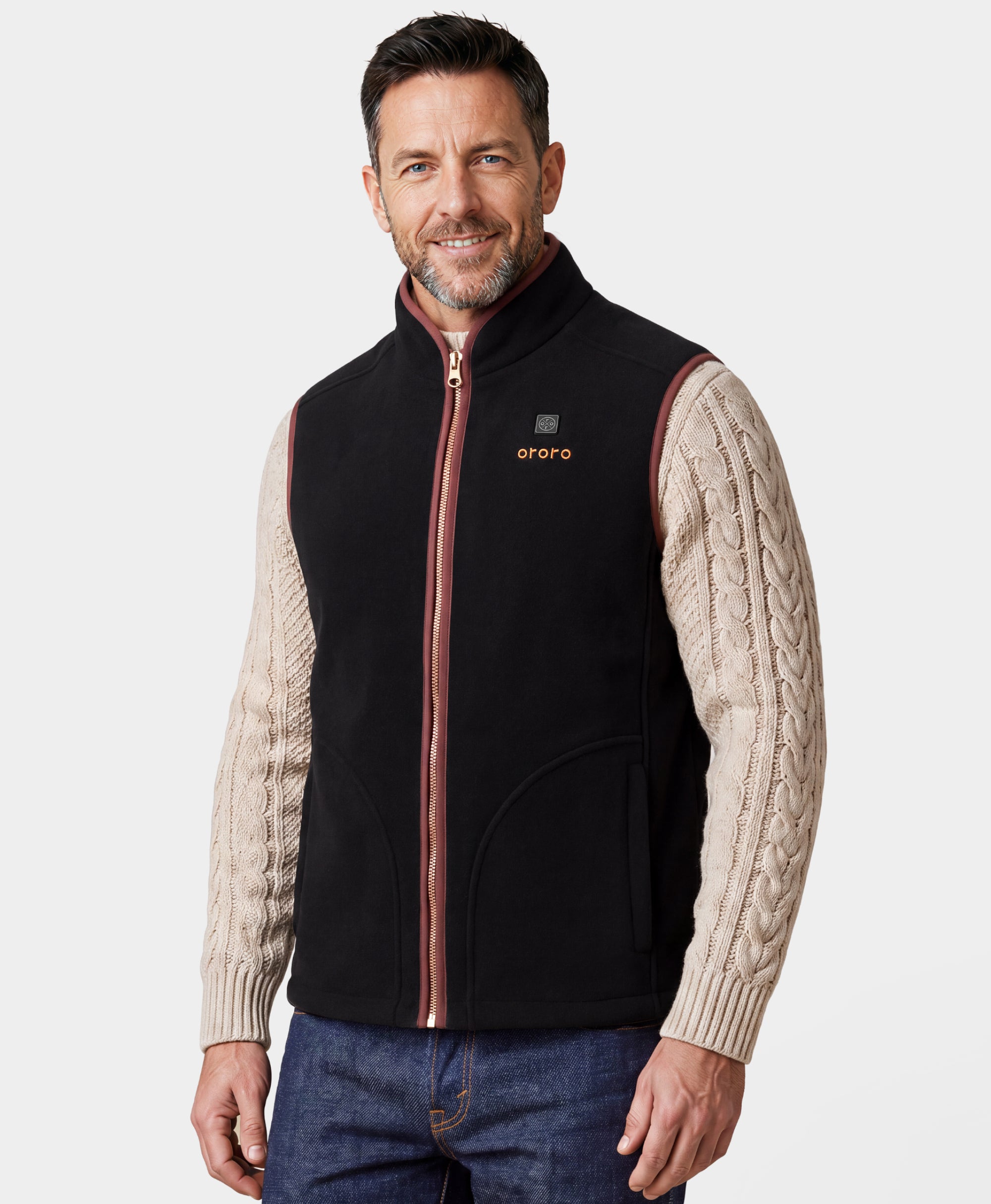 Ascot Men's 4-Zone Heated Wool Vest, Thumbnail 3