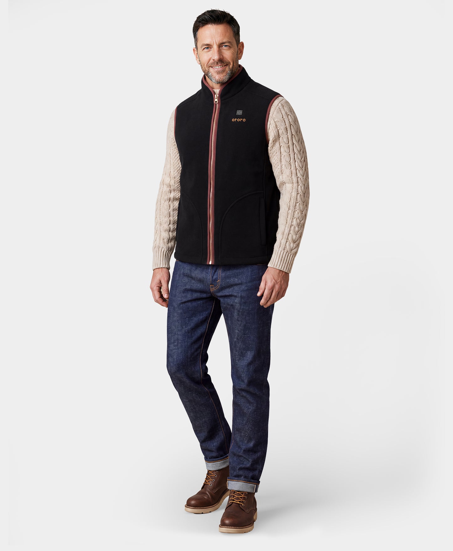 Ascot Men's 4-Zone Heated Wool Vest