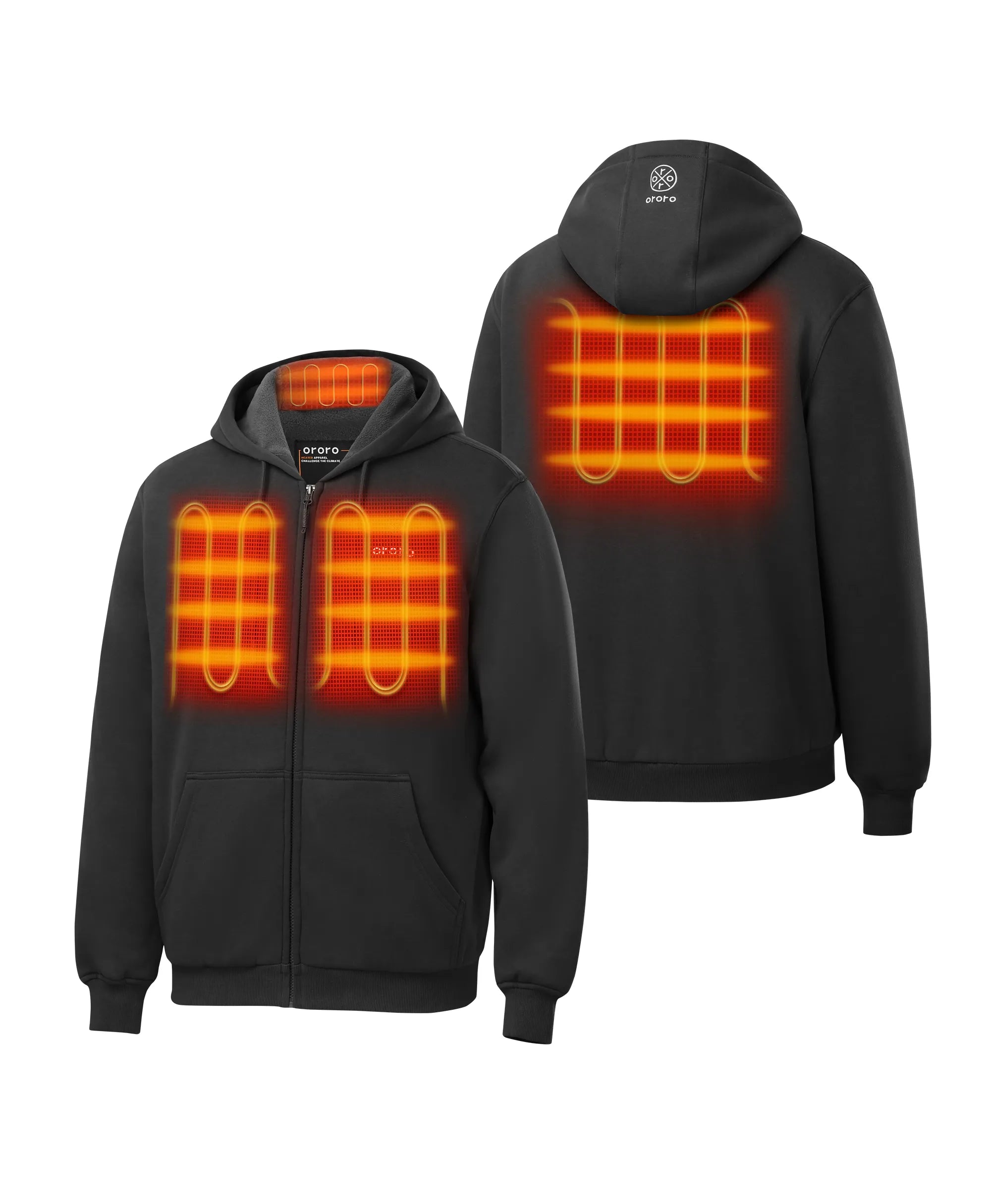 4 Heating Zones (Left & Right Chests, Mid-Back, and Collar)