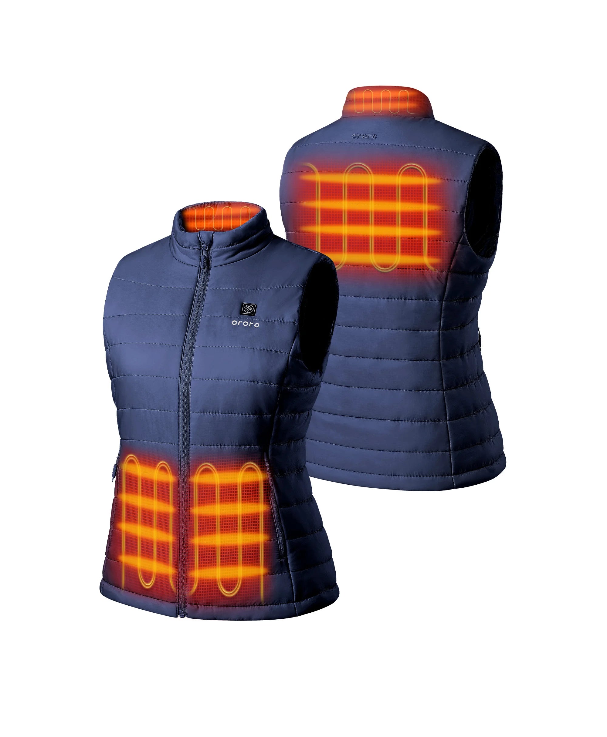 4 Heating Zones (Left & Right Hand Pockets, Mid-Back, and Collar)