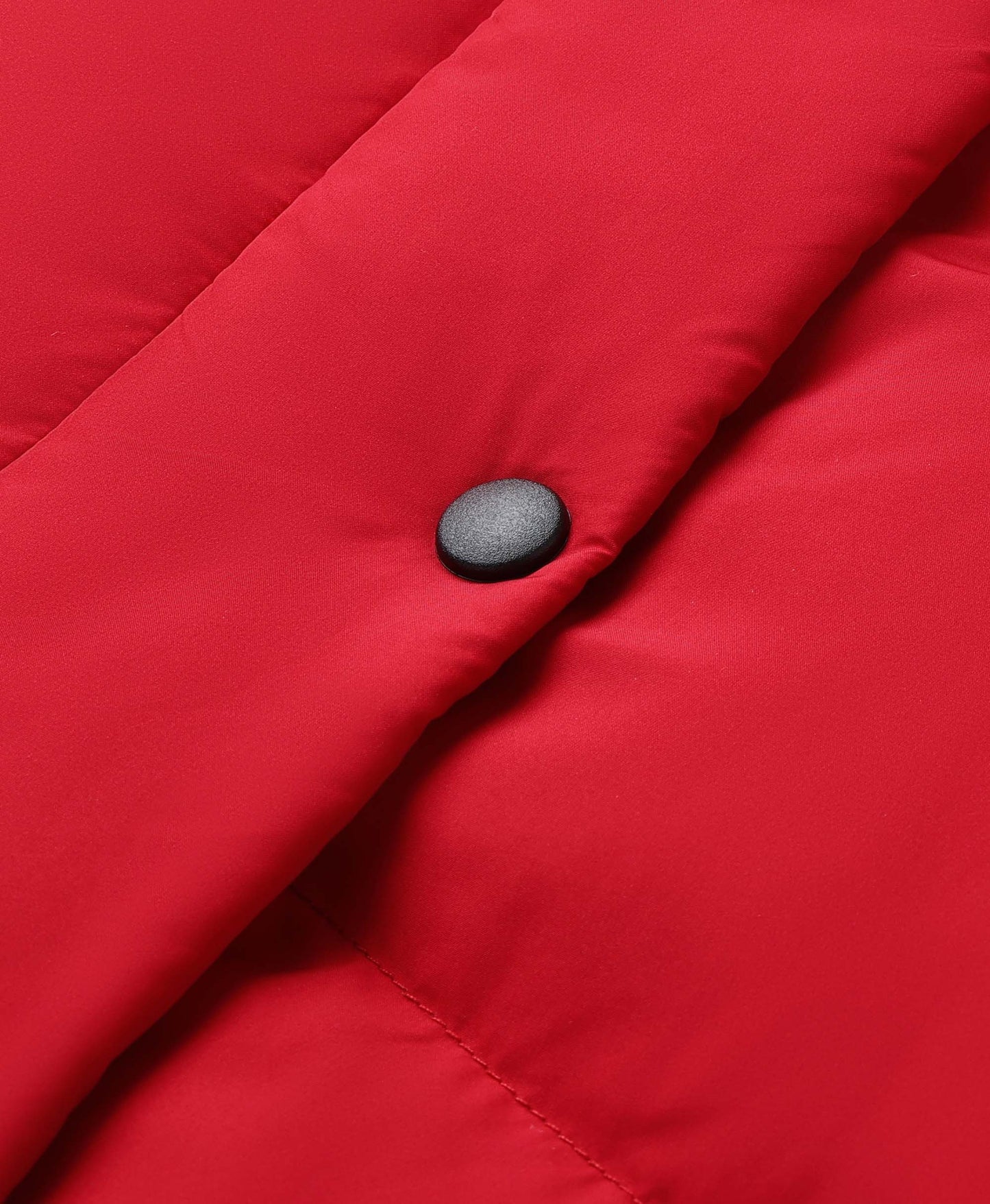 Frauen beheizbare kurze Puffer-Daunenweste - Schwarz / Rot