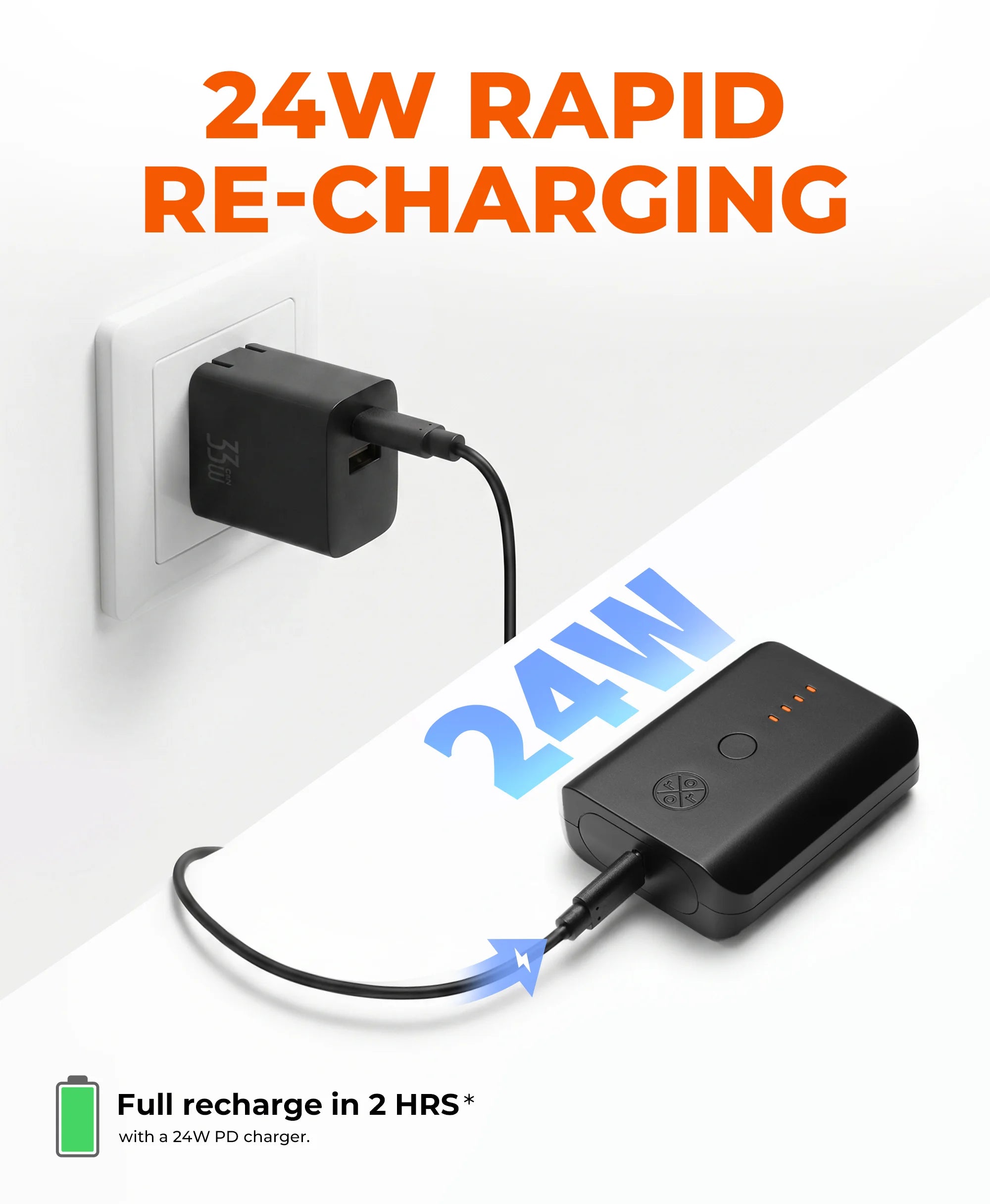 PD 5K Rechargeable Battery (USB-C, 24W Power Delivery), Thumbnail 3