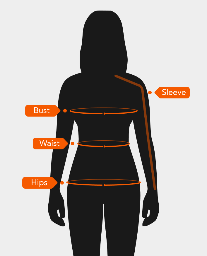FRAUEN | Ärmel | Brust | Taille | Hüfte