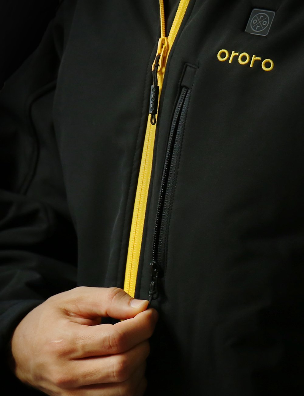 (Open-box) Men's Classic Heated Jacket - Black & Gold, Thumbnail 5