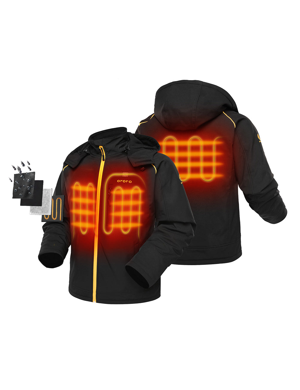 (Open-box) Men's Classic Heated Jacket - Black & Gold, Thumbnail 1